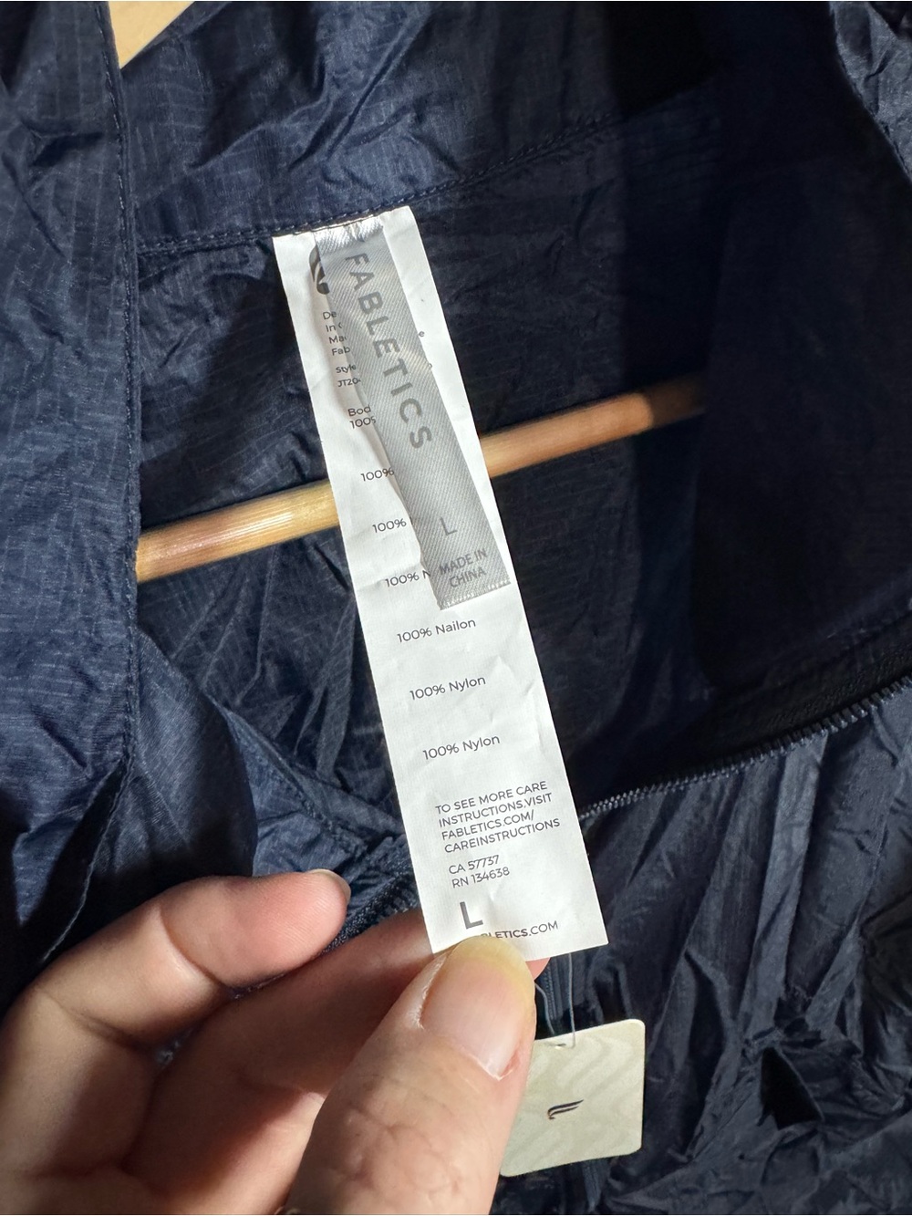 Fabletics Navy Packable Utility Jacket - Picture 2 of 4